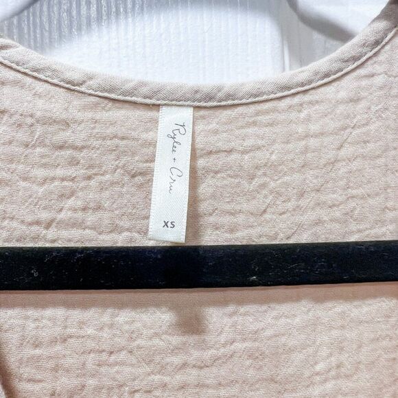 Rylee + Cru Women's Embroidered Flowy Avery Dress in Shell Size Small - Picture 5 of 7